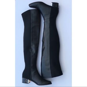 Calvin Klein over the knee faux leather boots
